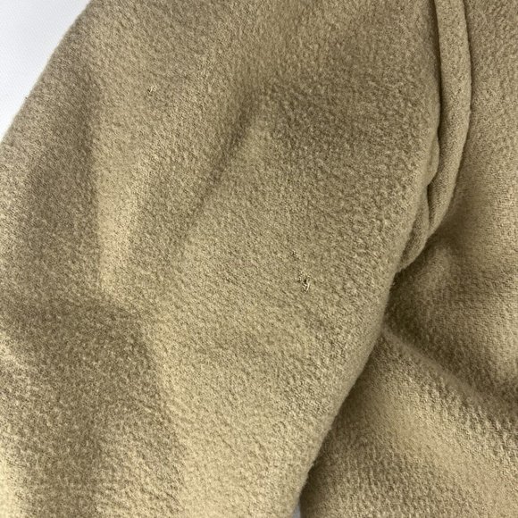 J. Crew Tan Khaki Wool Toggle Button Coat Women's Size Medium Hooded Jacket - Picture 9 of 11